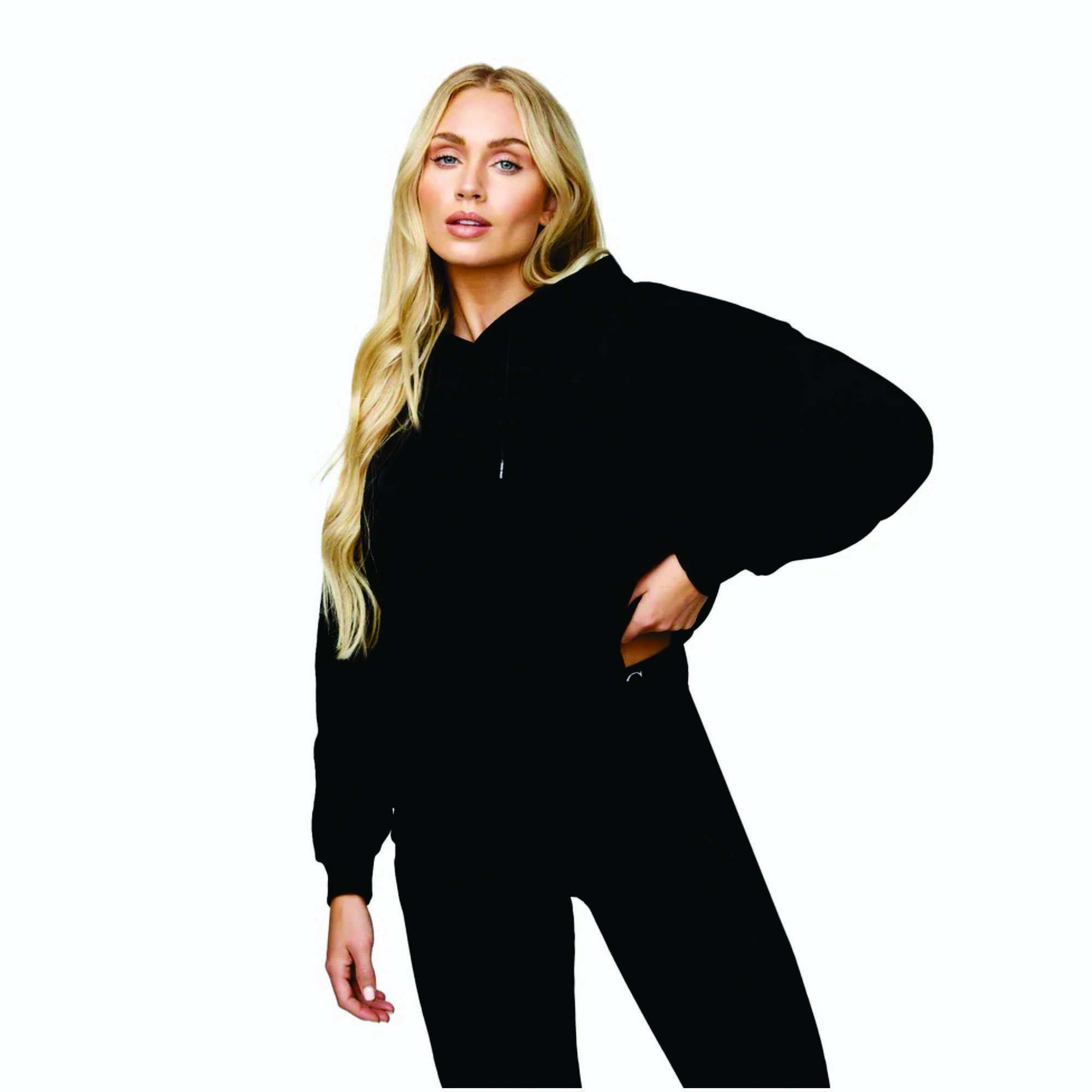 Women's Oversized Slouchy Fit Hoodie 80% Cotton 20% Polyester Linear Arch Design Breathable Anti-Shrink Light Knitted T-shirt