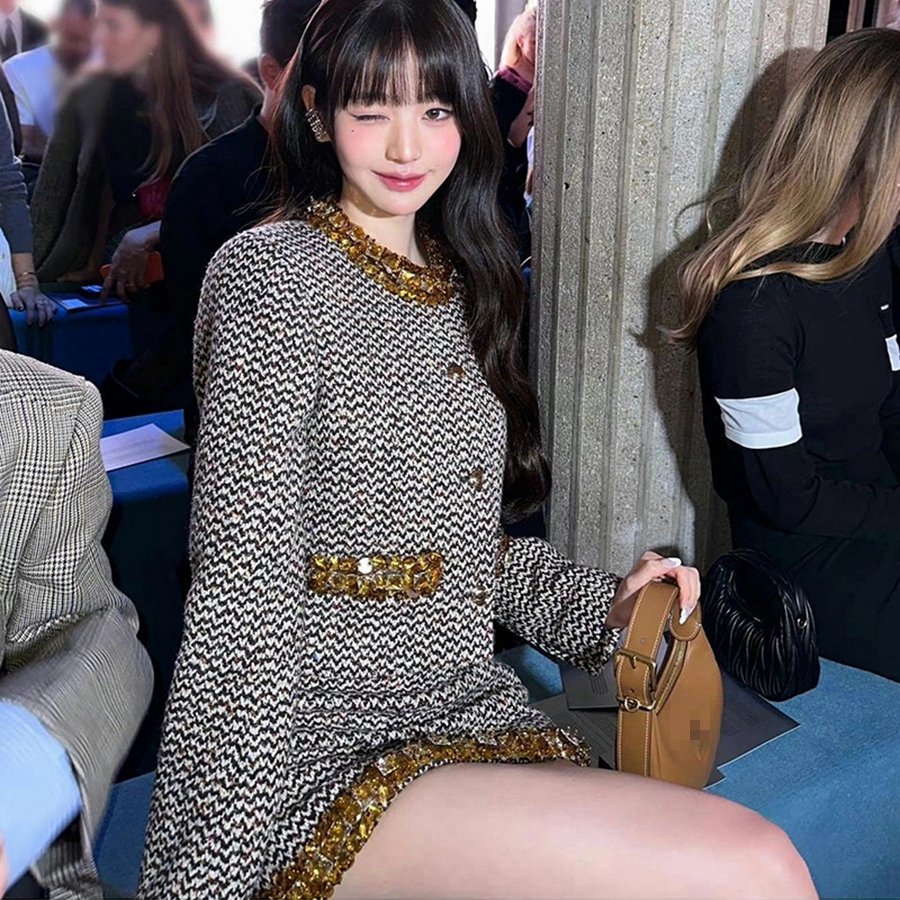 Winter New Heavy Industry High sense Versatile Fashion Little Fragrance Celebrity Suit