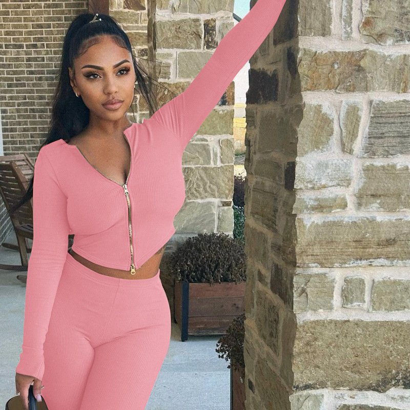 Casual Sporty Style 2 Piece Set Women Spaghetti Straps Two Pieces Short Sets Skinny Women's Set