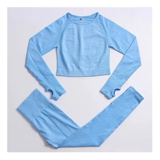 Yoga Set Leggings With Pockets Pink Workout Clothing ensemble pour femme Spandex Crop Top Booty Mesh Workout Set Women