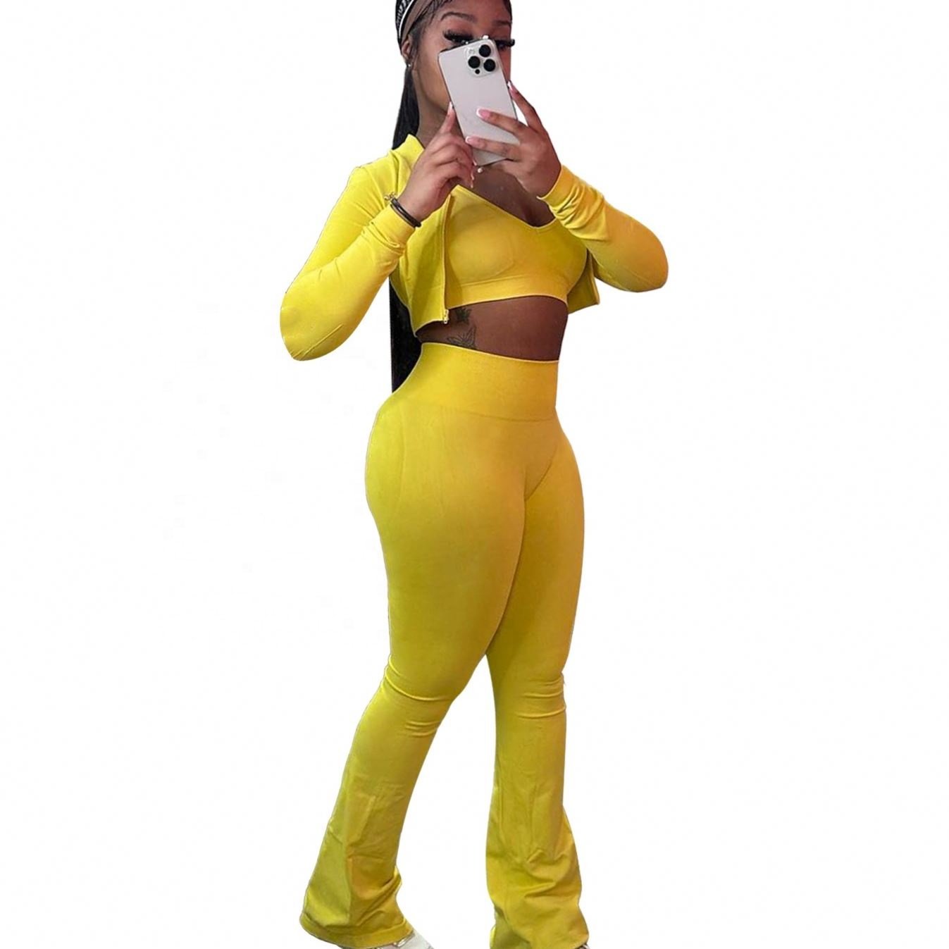 Good Quality Women Sets Clothing 3 Pieces Sports Set
