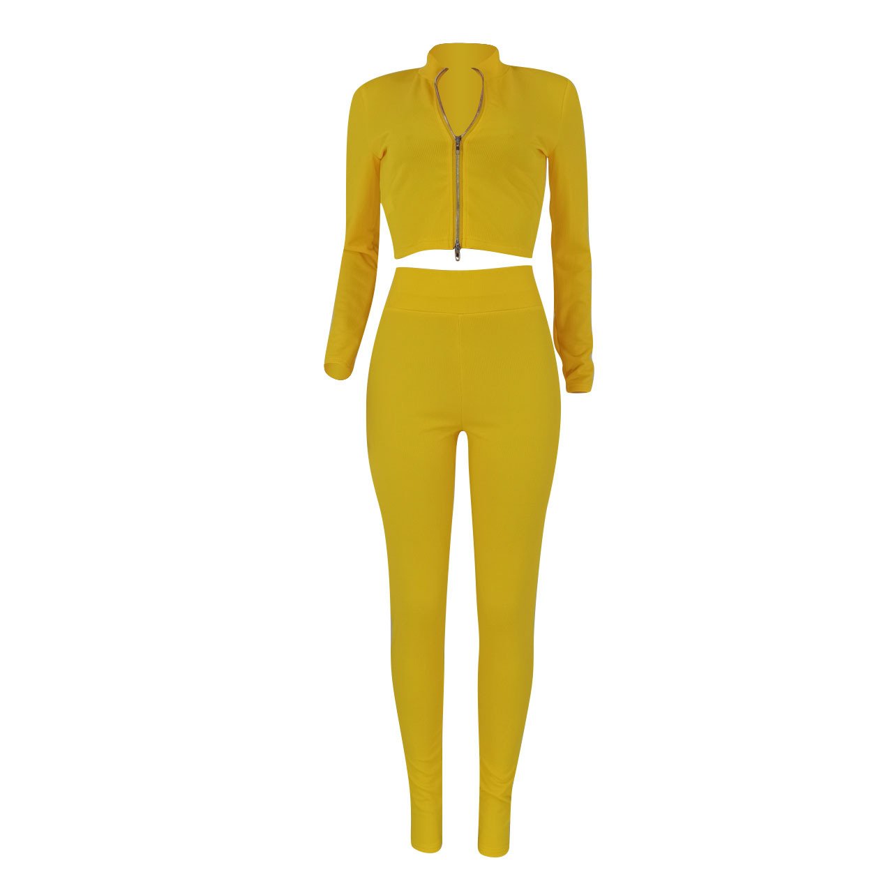Conyson Solid Tracksuits Long Sleeves Legging Custom Logo For Women Clothing Gym seamless jogger Two Piece Matching S Slim Sets