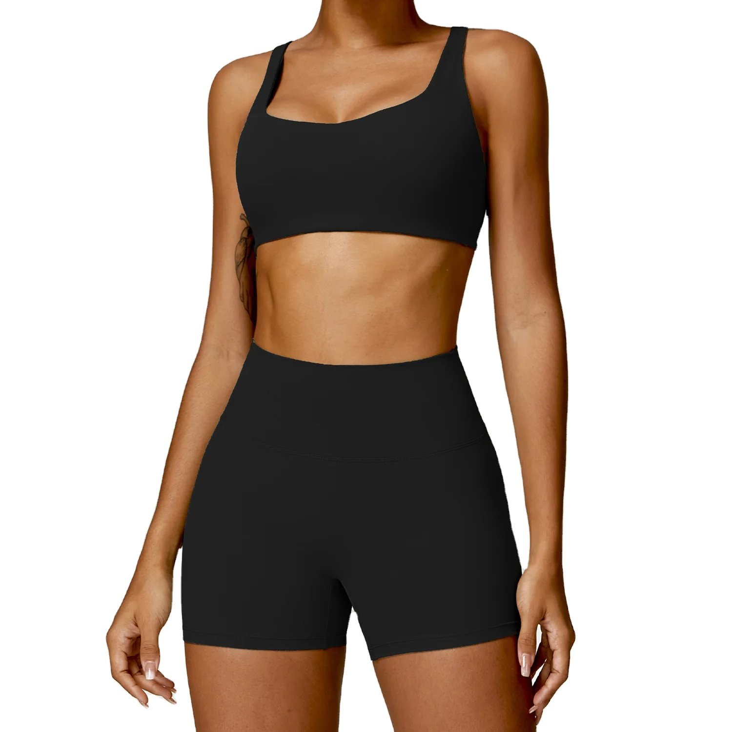 New Yoga Set 2 PCS Women Gym Long Sleeve Seamless Sportswear Workout Clothes