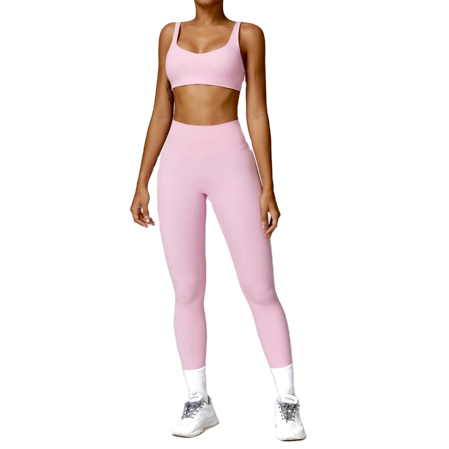 New Yoga Set 2 PCS Women Gym Long Sleeve Seamless Sportswear Workout Clothes