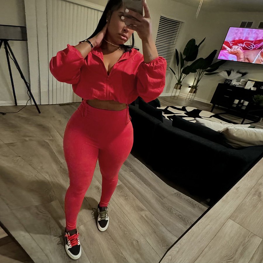Kliou K24S51552 Fall clothing women's sets casual women zipper two piece sets drawstring pure color tracksuit set