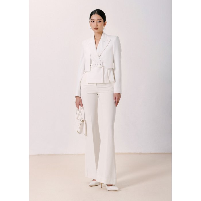 3 Colors Flared Wide Leg Women's Pants Trousers RANDOLPH BELL BOTTOM TROUSERS Eco-friendly Fabric Women's Set WHITE ANT Vietnam