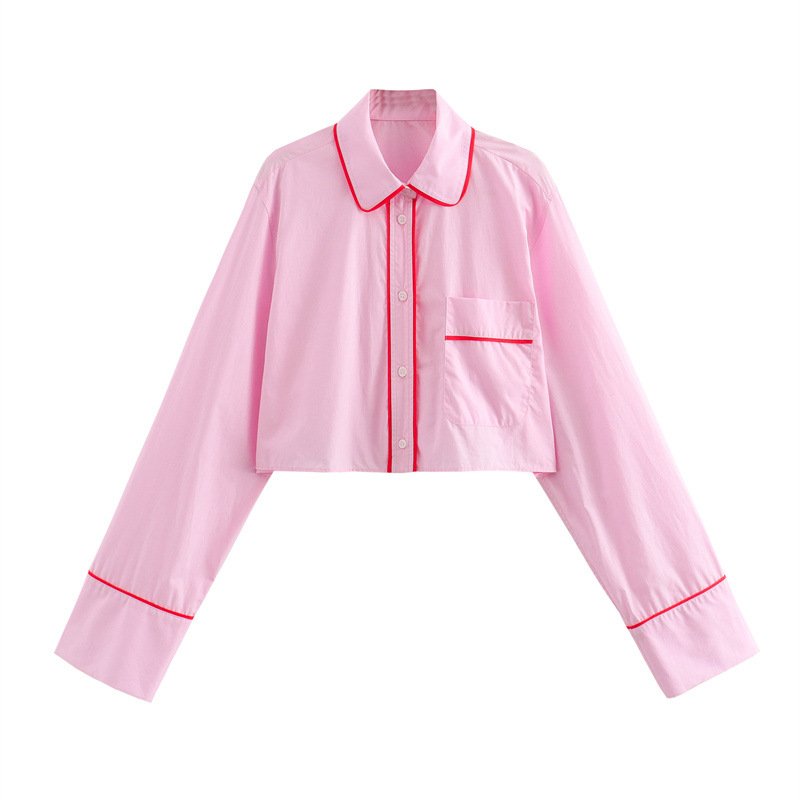 New Summer Fall Winter Lady Casual Color Blocking Stripe Blouse With Pant Two Piece Pants Set Pajama Set 2 Piece Set Women