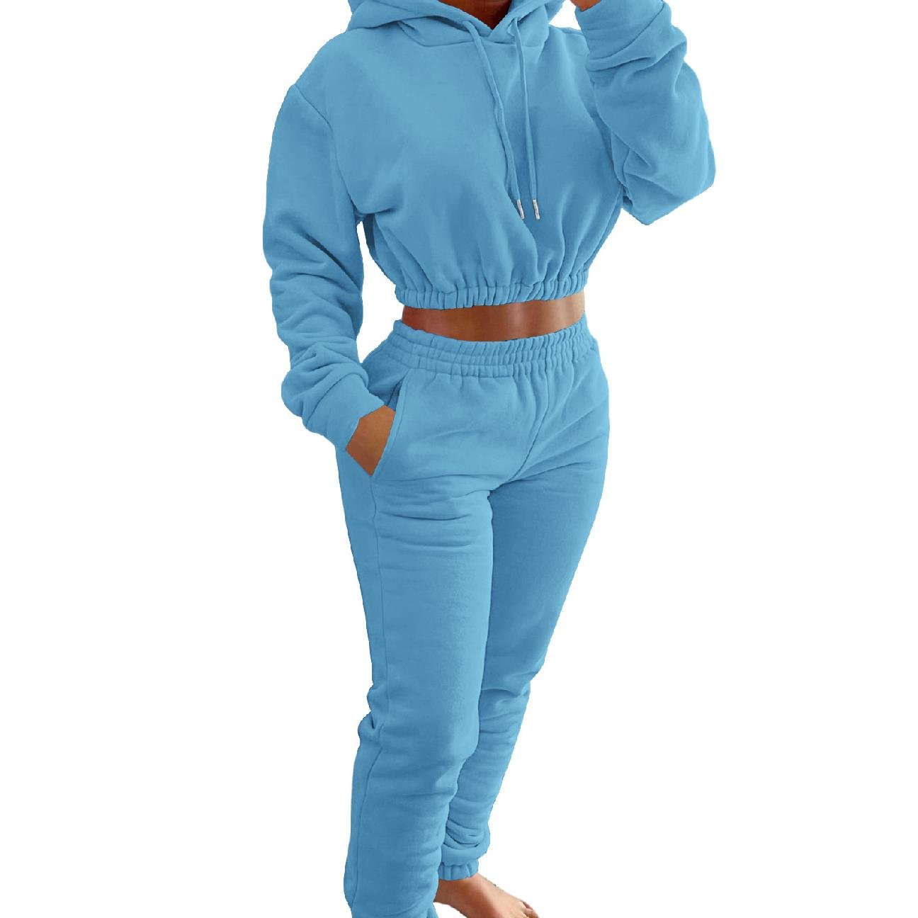 2023 Fall women clothing hoodie set sweatshirt and pant set causal plus size winter sets for women