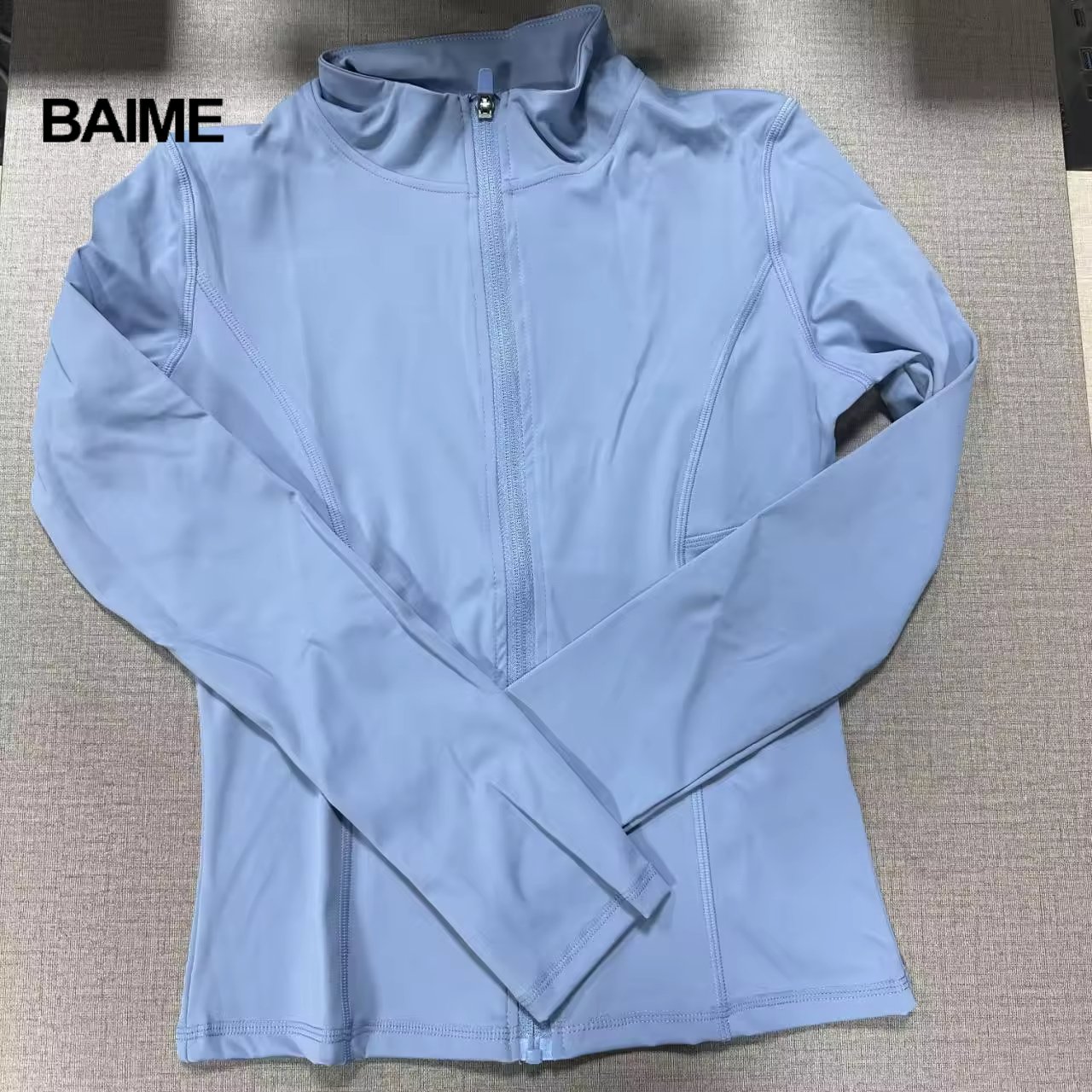custom women long sleeves fitness yoga set sport workout clothing 2 pieces gym fitness sets Zip Up Jacket Leggings Set