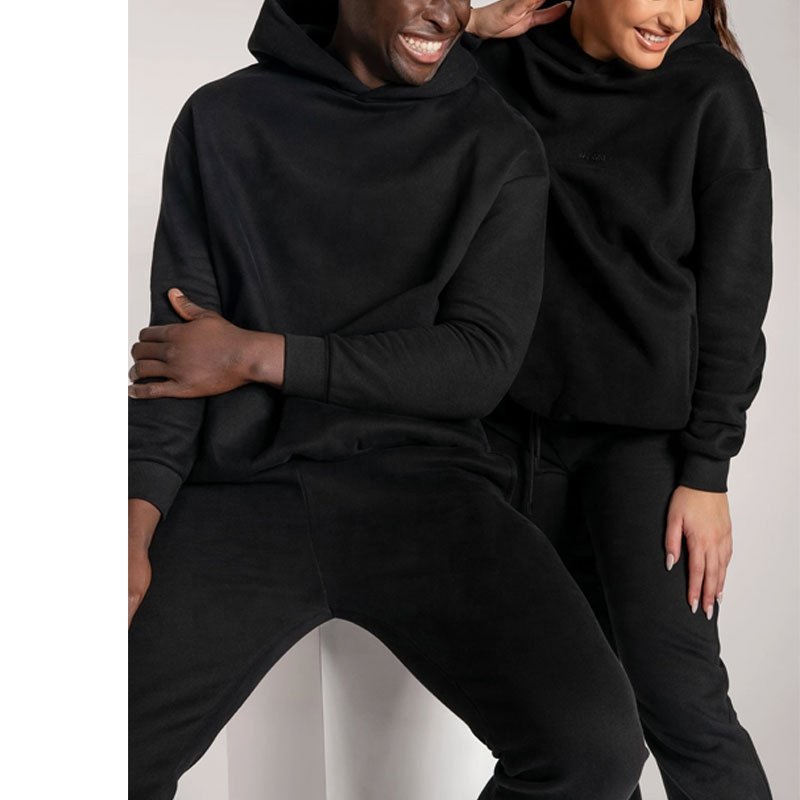 Custom logos women's hoodies street wear sweatsuits for men and women hoodie solid unisex jogger sets