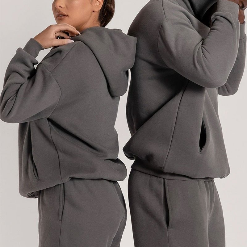 Custom logos women's hoodies street wear sweatsuits for men and women hoodie solid unisex jogger sets