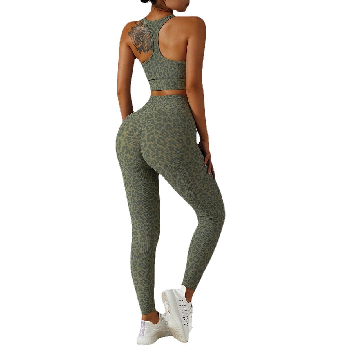 Women Leopard Zebra Yoga Suit Fitness Bra Legging Scrunch Butt Sports Gym Sets Customized