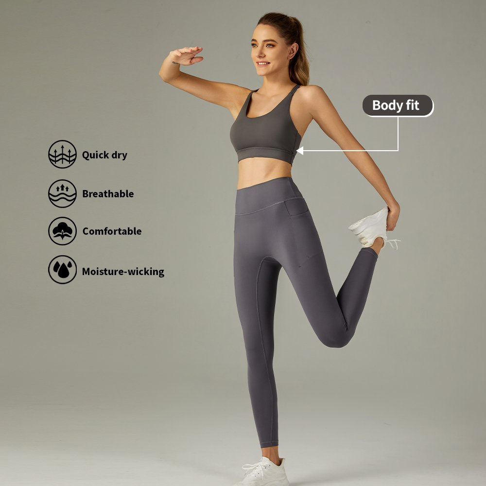 Customized workout suits clothing sports Gym Wear Comfortable Soft Breathable Elastic yoga sets fitness women Tops 3 pieces Set