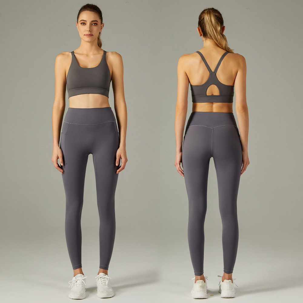 Customized workout suits clothing sports Gym Wear Comfortable Soft Breathable Elastic yoga sets fitness women Tops 3 pieces Set