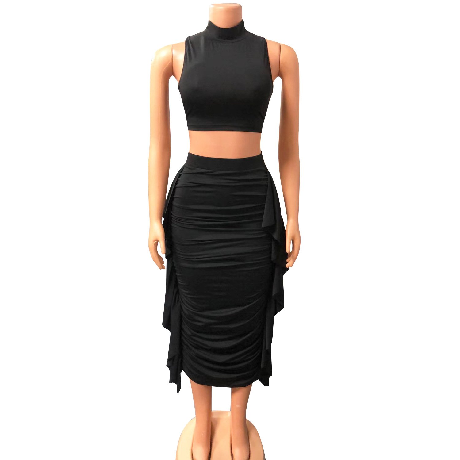 2024 Summer New European and American Women's Two-Piece Sets Sexy Sleeveless Skirt for Spring women clothes