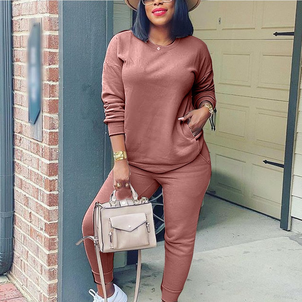 New 2022 Spring 2 Piece Sets Women Long Sleeve Sport Casual Cotton Two Piece Pants Set Tracksuit Women Jogger Suit Women's Sets