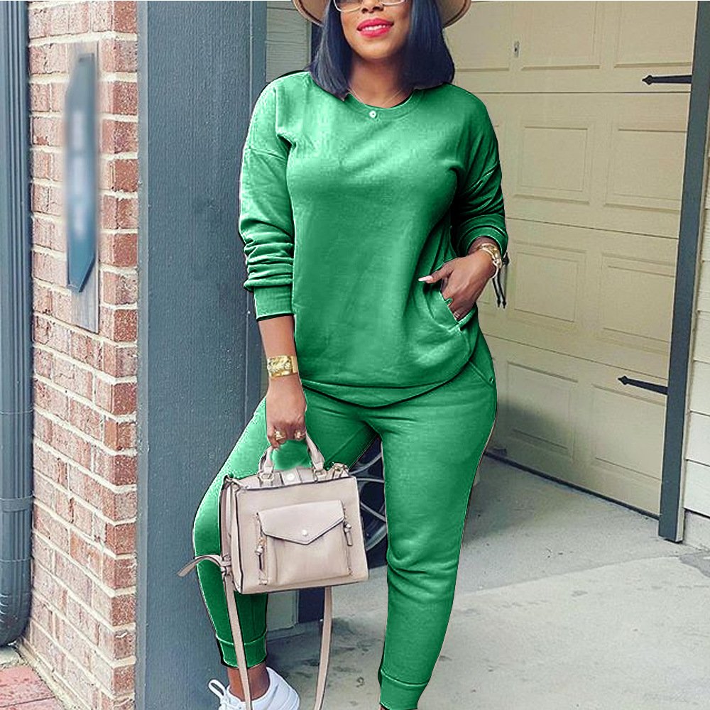 New 2022 Spring 2 Piece Sets Women Long Sleeve Sport Casual Cotton Two Piece Pants Set Tracksuit Women Jogger Suit Women's Sets