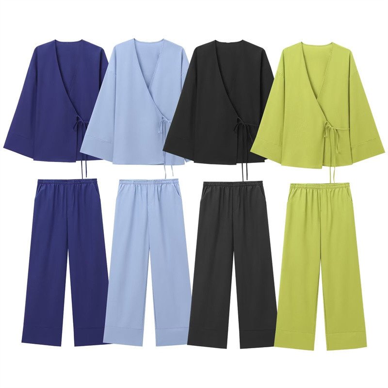 TAOP&ZA women's clothing 2024 early autumn new 10-color pajama style pants straight trousers 5427743 5427431
