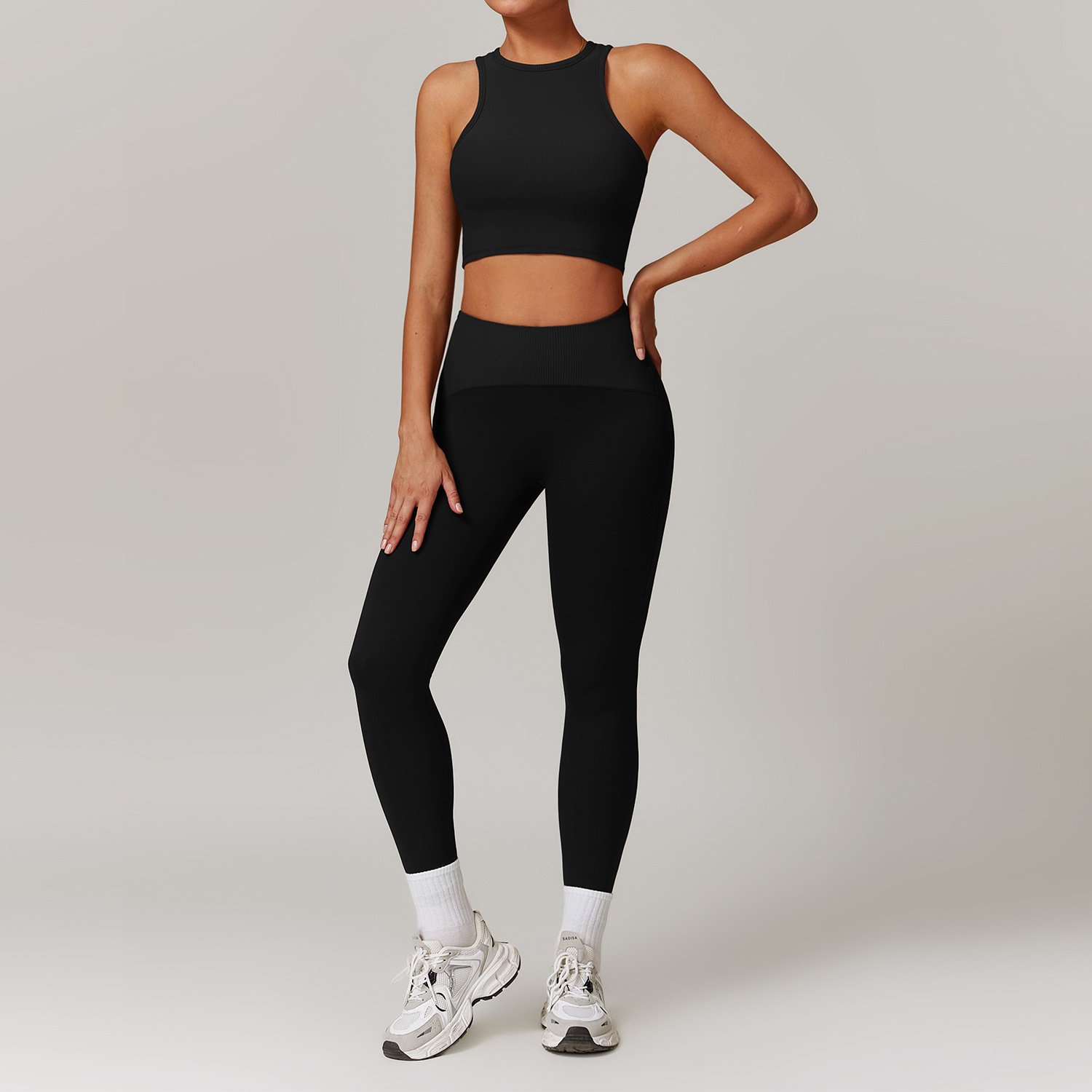 Women Sets Selling Logo Gym Fitness Yoga Leggings Sportswear Two 2 Piece set Women's Yoga Set For Women
