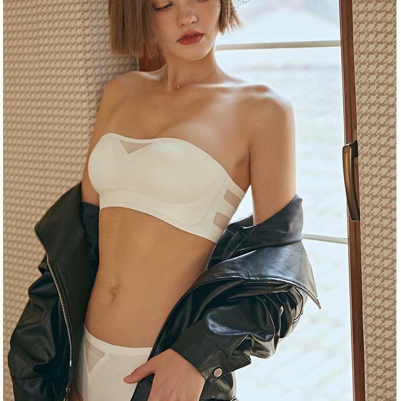 Sexy Strapless Invisible One-Piece Wholesale Young Girls Dress Women's Cotton Underwear Sets