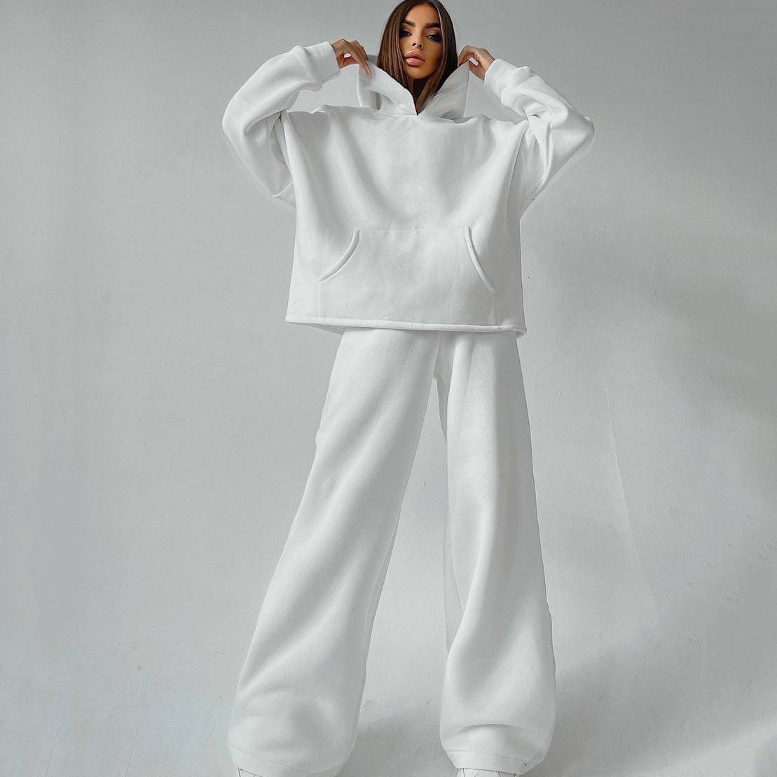 Women's 2 Piece Oversized Outfits Lounge Hoodie Sweatshirt Wide Leg Jogger Sweatpants Sweatsuit Set Tracksuits 2024