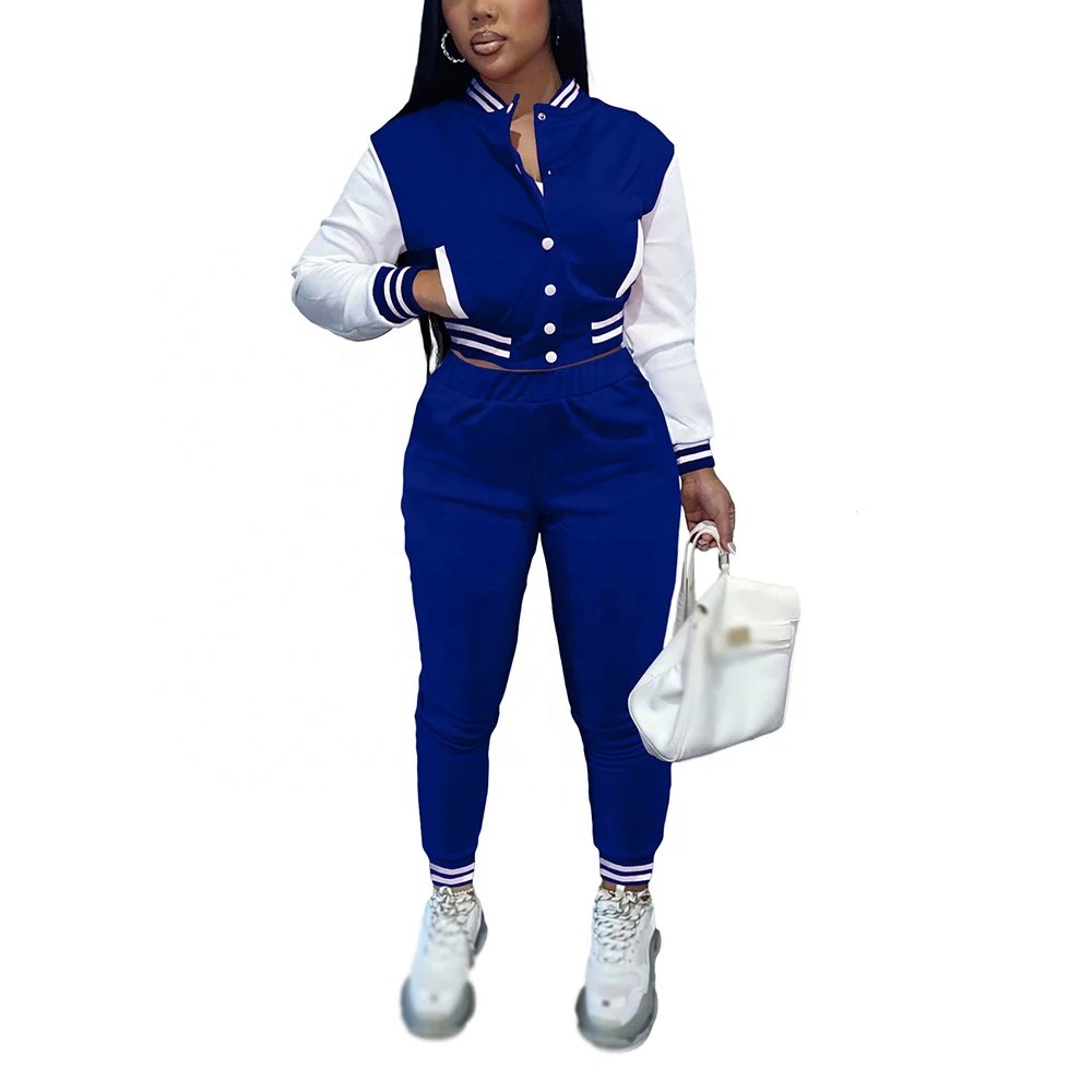 Suit Women's Two Piece Set Fashionable Spring Autumn Baseball Uniform Women's Jacket Women's Two Piece Set