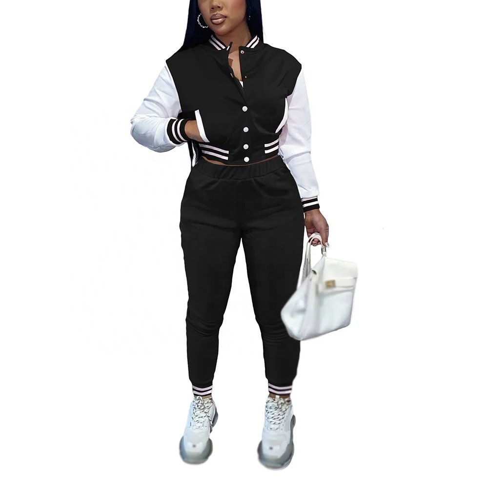 Suit Women's Two Piece Set Fashionable Spring Autumn Baseball Uniform Women's Jacket Women's Two Piece Set