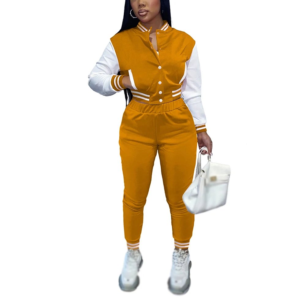 Suit Women's Two Piece Set Fashionable Spring Autumn Baseball Uniform Women's Jacket Women's Two Piece Set