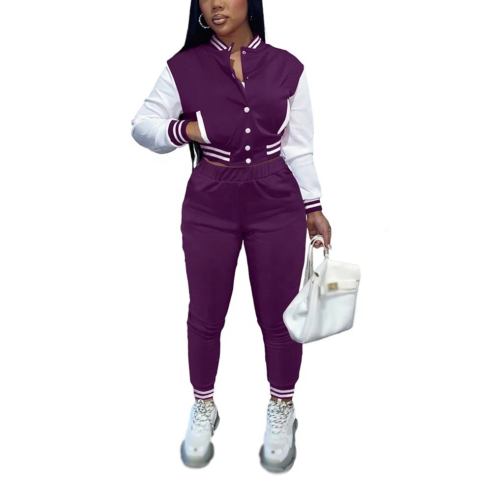 Suit Women's Two Piece Set Fashionable Spring Autumn Baseball Uniform Women's Jacket Women's Two Piece Set