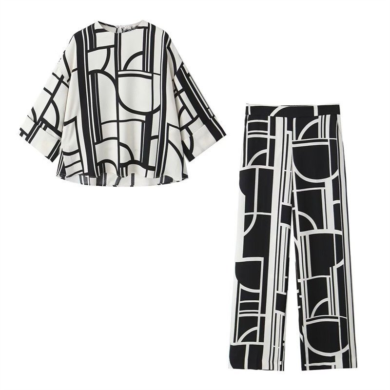TAOP&ZA women's clothing 2024 early autumn new high waist casual loose trousers 8093235 9273235