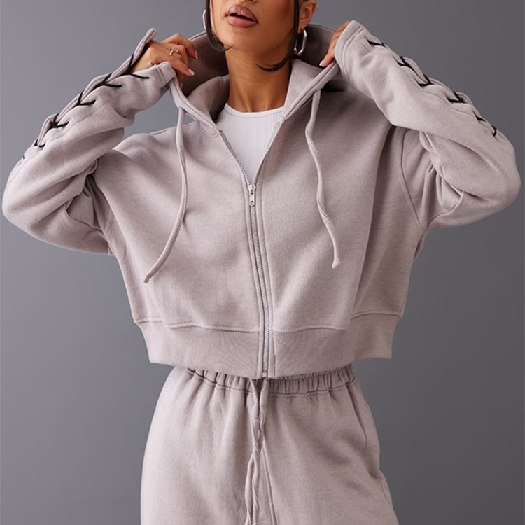 2023 hoodies set Sweatsuits Cropped Track Suit hoodies&sweatshirts 100% cotton women's hoodies sweatshirts