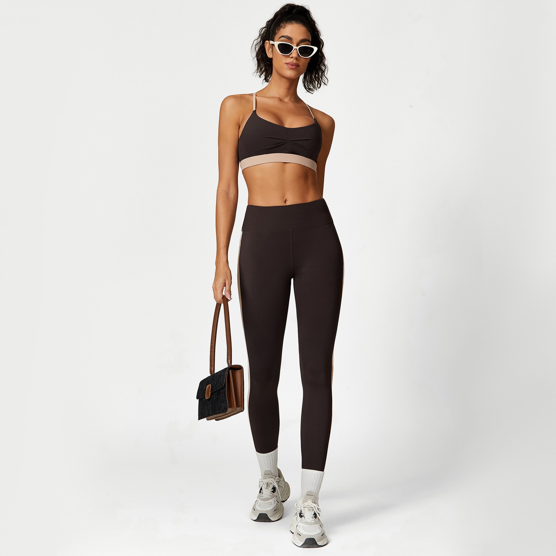 YIYI Strap Push Up Tops Leggings Sets For Women Beauty Back Butt Lift Gym Fitness Sets Workout Sets For Women High Quality