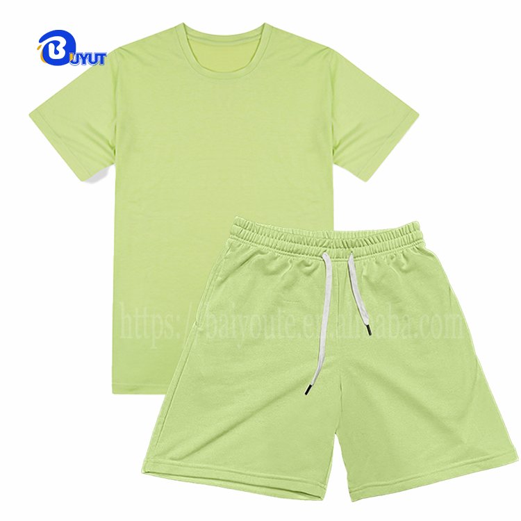 Custom lady Polyester spandex soft cotton feel sublimate women's sets blank t shirts and shorts low MOQ for Vinyl printing