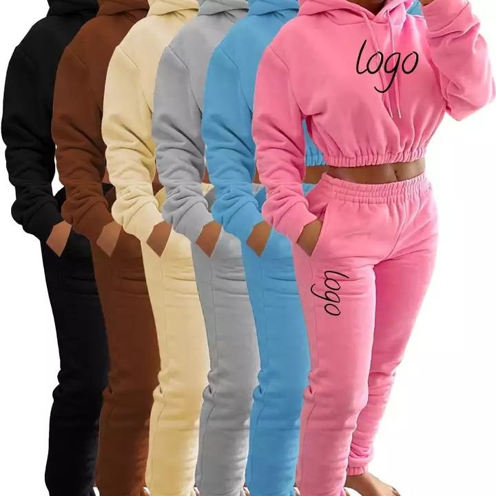 Customized LOGO high-quality women's casual sports comfortable hooded sweater leggings two-piece set