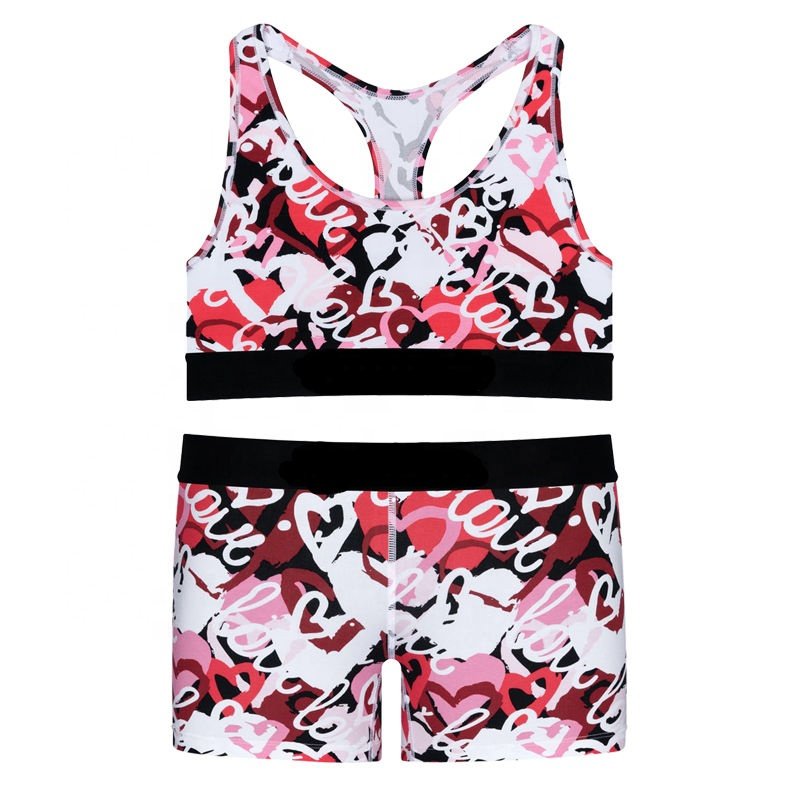 High Quality Summer Yoga Sports Quick-Dry Two Pieces Bra Shorts Logo Custom Women 2 Piece Short Sets