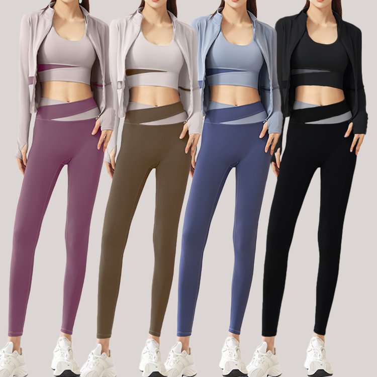 Customized Plus Size Yoga Sets Butt Lifting Yoga Wear Set Spandex Fabric Yoga Sets For Women