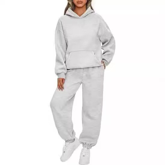 Factory Autumn Winter Outfits Plus Size Gym Sports Puff Print Custom Logo Long Sleeve Two Piece Tracksuits Slim Fit Women'S Sets