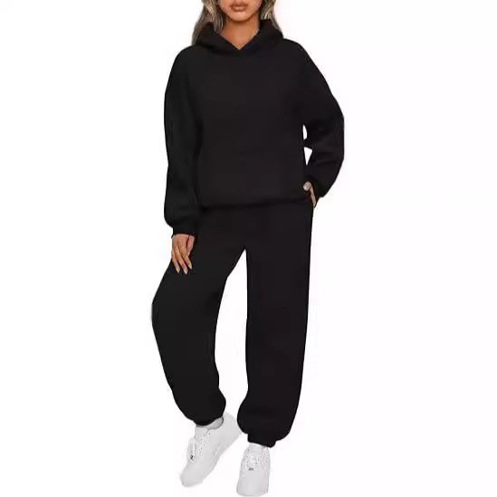 Factory Autumn Winter Outfits Plus Size Gym Sports Puff Print Custom Logo Long Sleeve Two Piece Tracksuits Slim Fit Women'S Sets