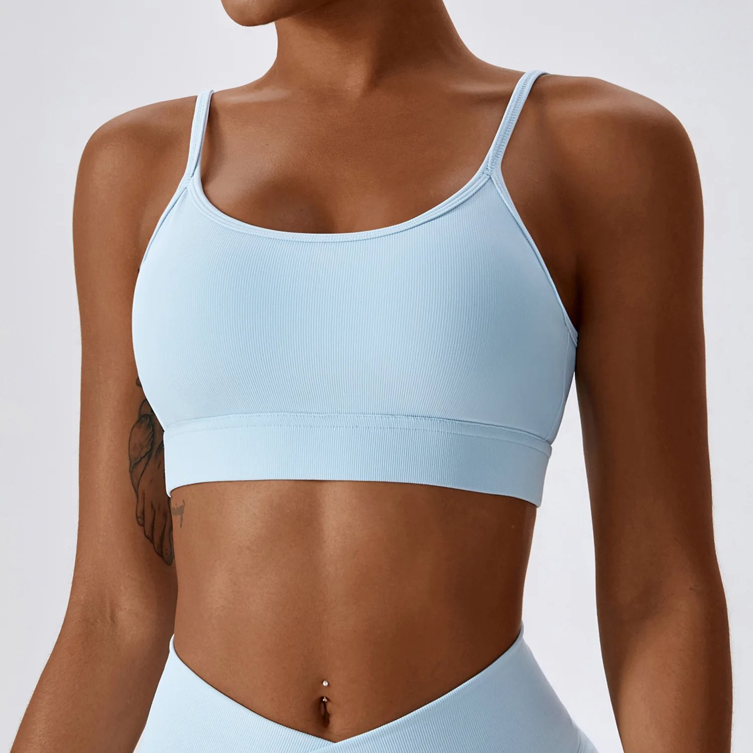 Women Crop Vest High Waist Pant Yoga Suit Lady Open Back Bra Scrunch Butt Pant Gym Sets Female Bell Bottom Sports Suit