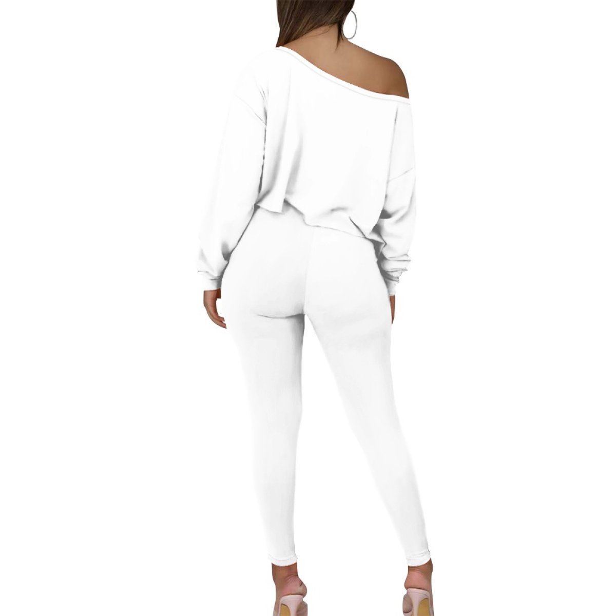 Clothing Fall 2023 Plus Size Women's Clothingcaizados Two-piece Suit Zipper Sportswear Print On Demand Long Sleeve Crop