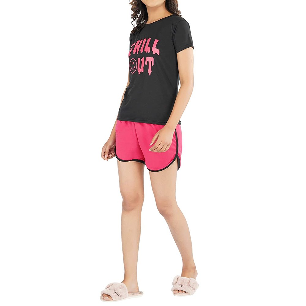 Latest fashion design Casual wear women's T Shirt and shorts sets Twin Sets casual women clothing twin set