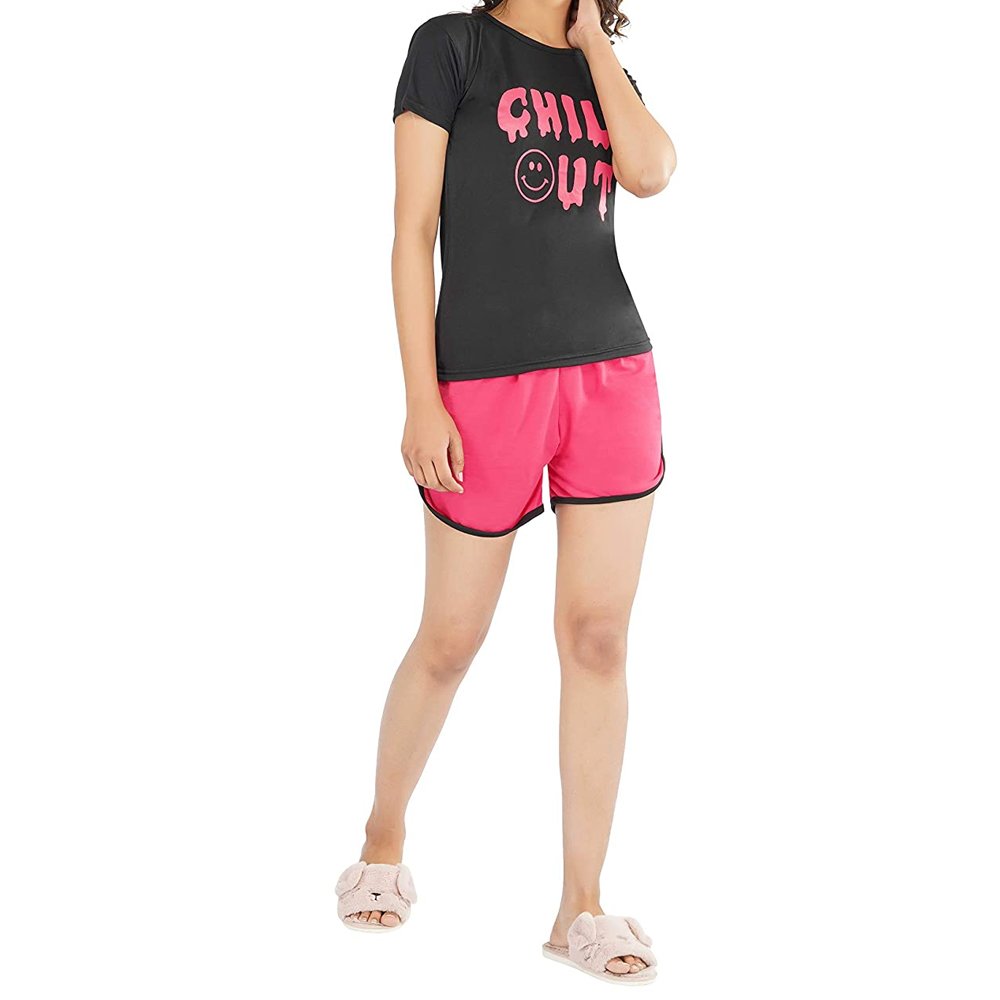Latest fashion design Casual wear women's T Shirt and shorts sets Twin Sets casual women clothing twin set