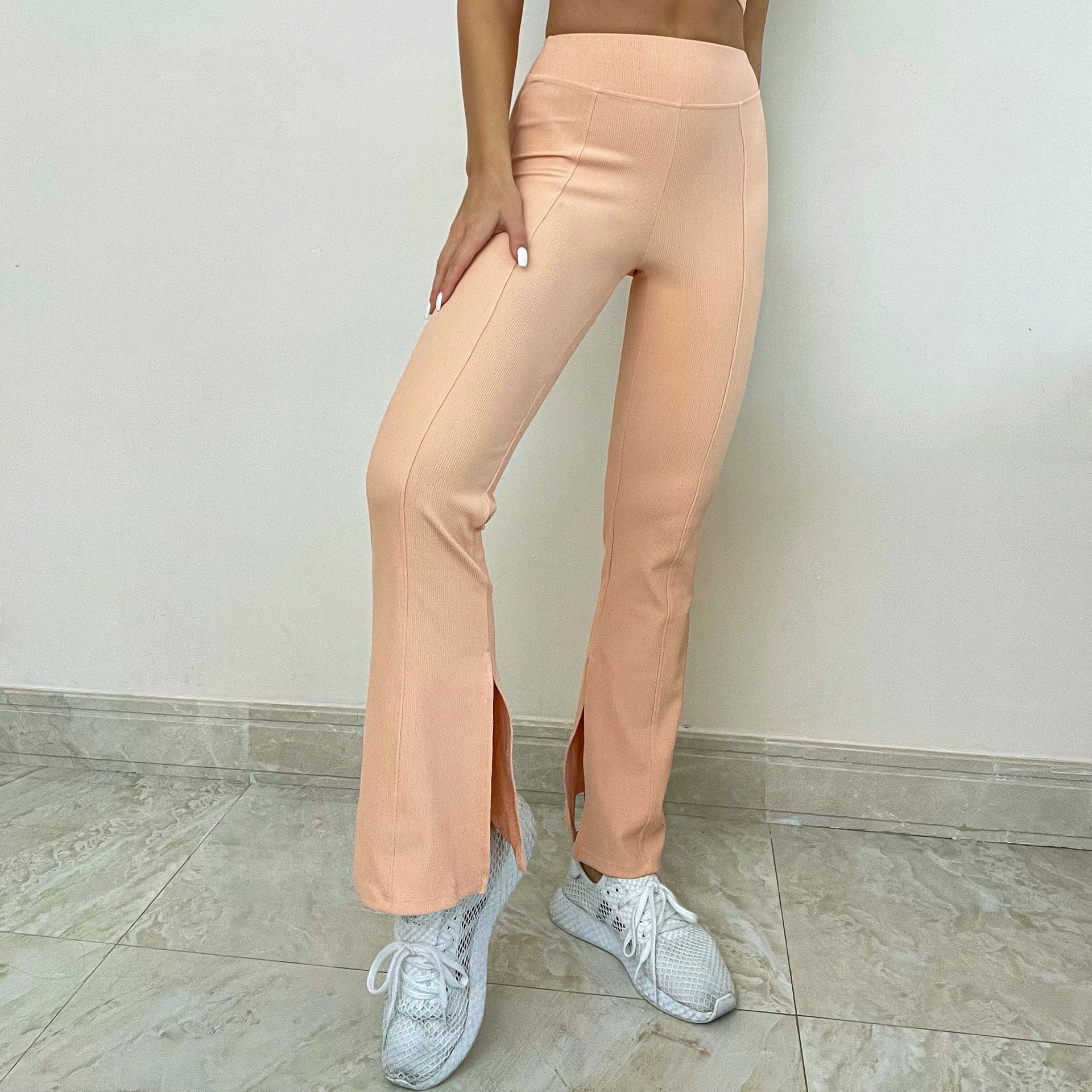 fashion surunch ortiva mujer activewear sport gym fitness set yoga suit ribbed two piece set women