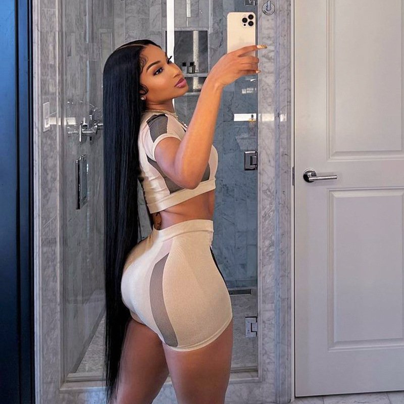 2023New Arrival High Waisted Women's Sets 2 Piece Shorts Set Women