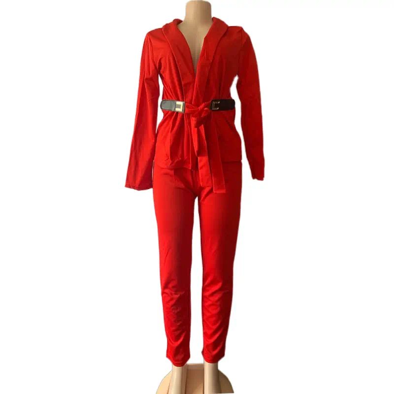 Casual Blazers Ladies Women Suits & Tuxedo Two Piece Pants Set Women Suits Office Formal Ladies Suits With Belt set