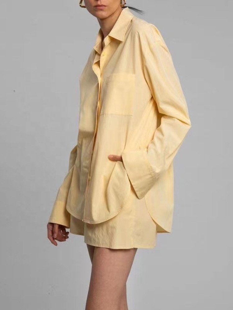 New arrival 100 cotton long sleeve shot pants shirt and pants sets women loose set woman pants and shirt for women