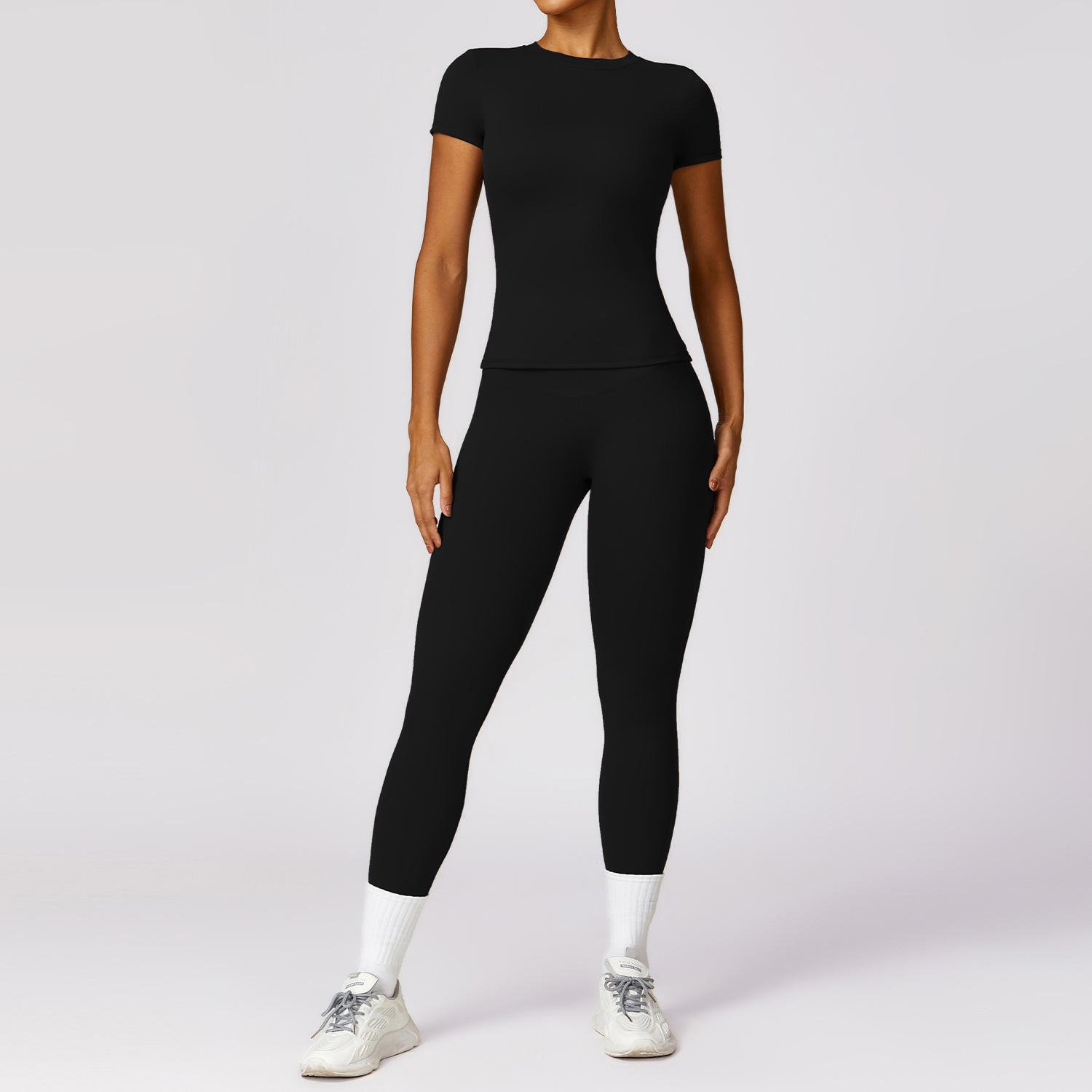 Hot 2024 New Ribbed Nylon Spandex High Stretch Quick Dry Zipper Outfit Gym Fitness Sportswear Outdoor Running Yoga Set For Women