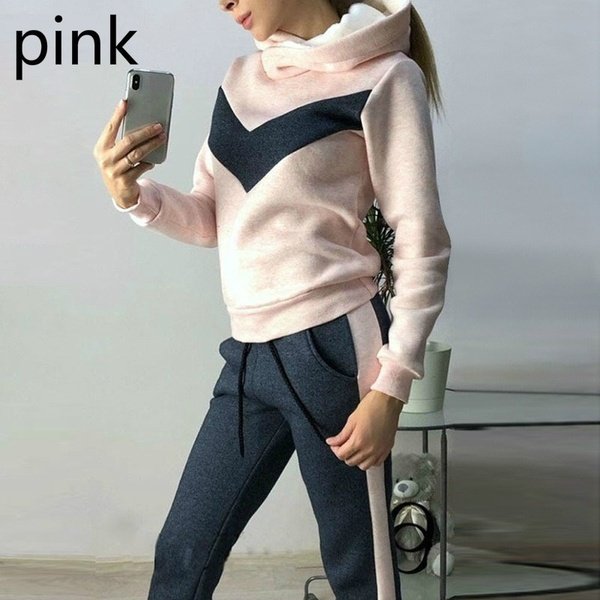 Wholesale Women's warm clothing autumn and winter new suit sports and leisure fleece set two-piece