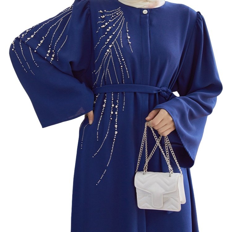 Middle Eastern Women's Muslim Dress Turkey Dubai sequins beaded Abaya islamic women clothes long veiled dresses