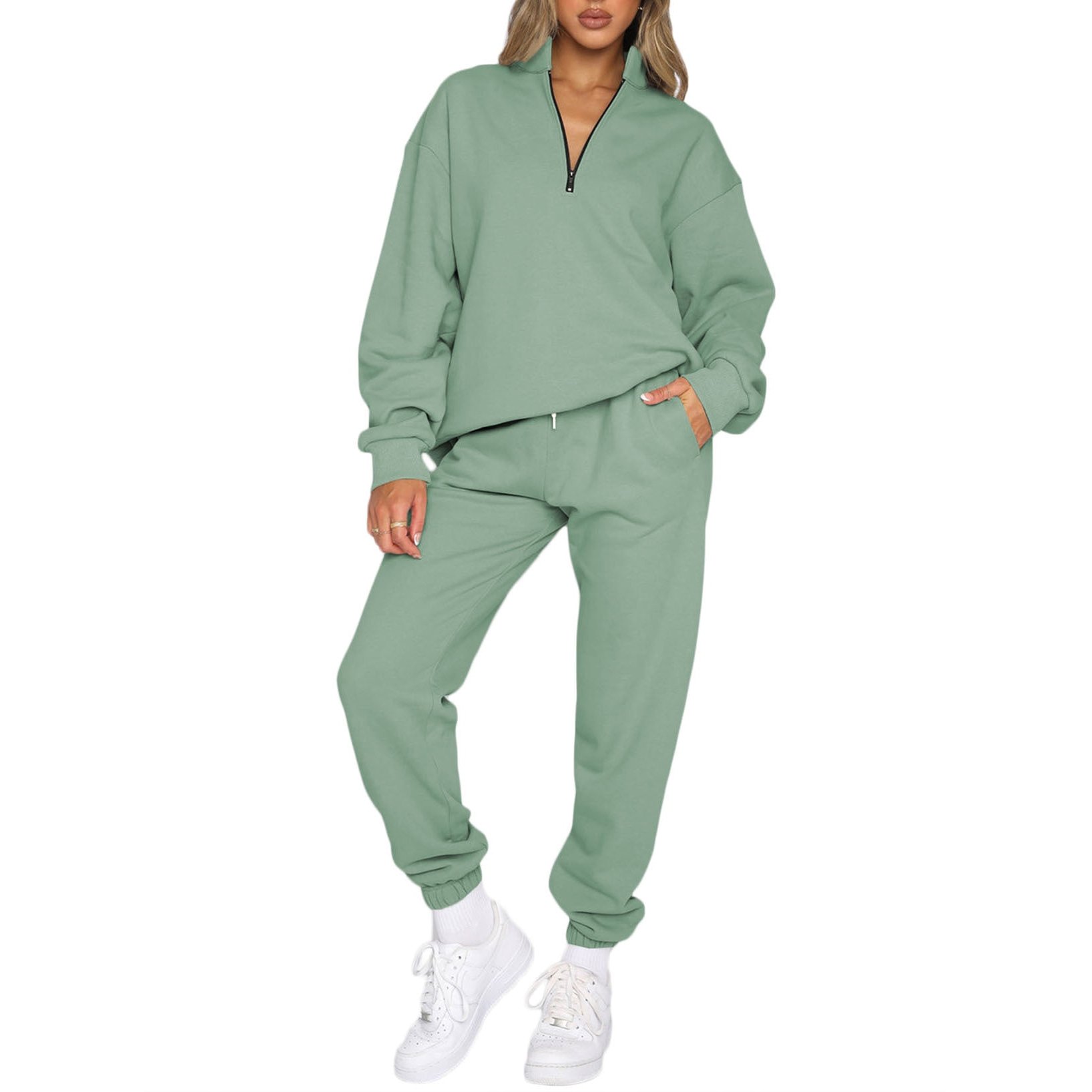 Custom Logo Tracksuit fitness & yoga wear Cotton Hoodies and Jogging Sweat suit 2 Piece Set Breathable Tracksuits Women's Sets